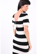 Rochie Only Onlruth V-Neck Black/Cloud Dancer